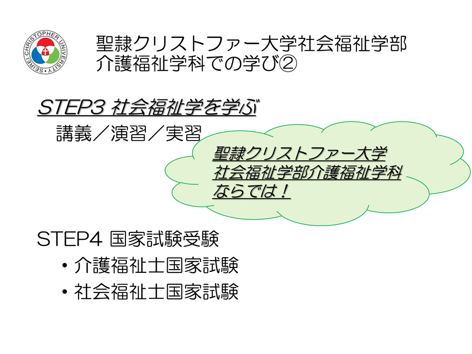 聖隷クリストファー大学 社会福祉学部介護福祉学科